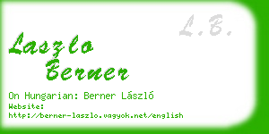laszlo berner business card
