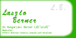 laszlo berner business card